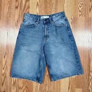 Bershka Blue Wash Baggy Jorts